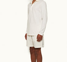 Whiteside Organic Cotton Long-Sleeve Polo Shirt | White Sand