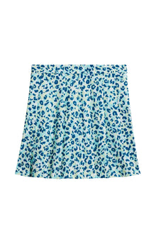 Women | Adina Print Skirt | Leopard Aruba Blue