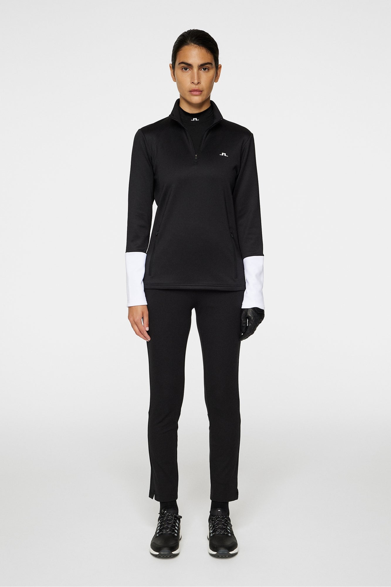 Women | Aerial Quarter Zip Mid Layer | Black