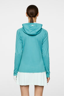 Women | Agnes Quarter Zip Hood | Teal