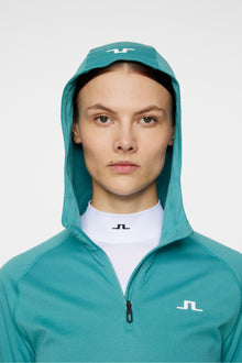 Women | Agnes Quarter Zip Hood | Teal