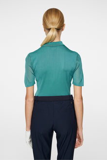 Women | Amandine Knitted Polo | Teal