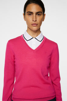 Women | Amaya Knitted Sweater | Pink Peacock