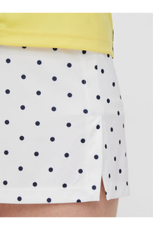 Women | Amelie Golf Skirt Print | Polka Dot White Navy