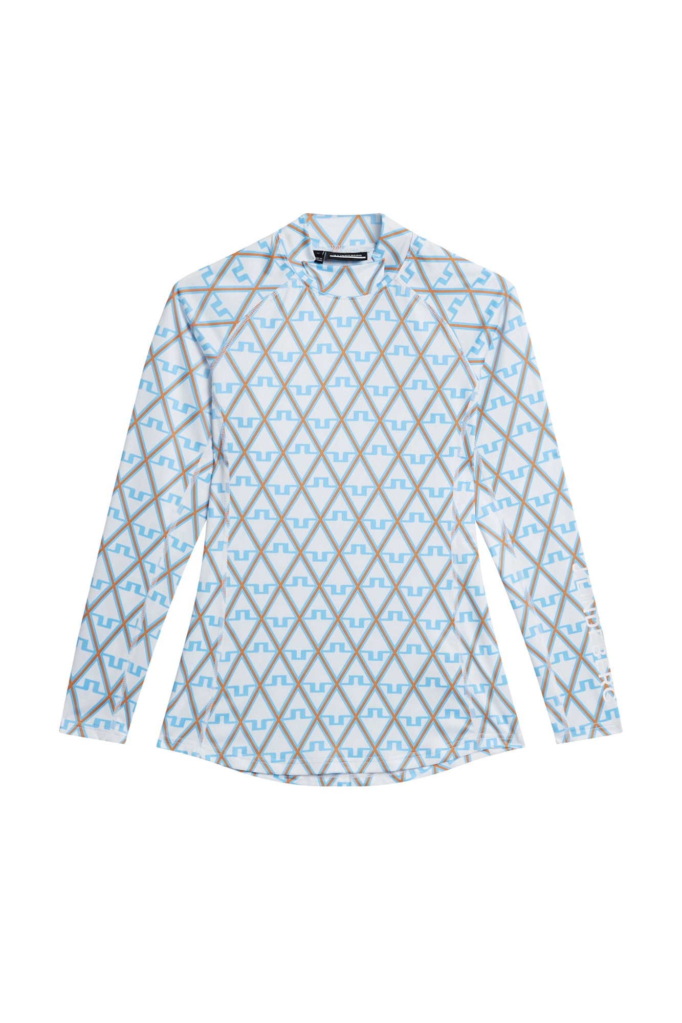 Women | Asa Print Soft Compression Top | Little Boy Blue Diamond