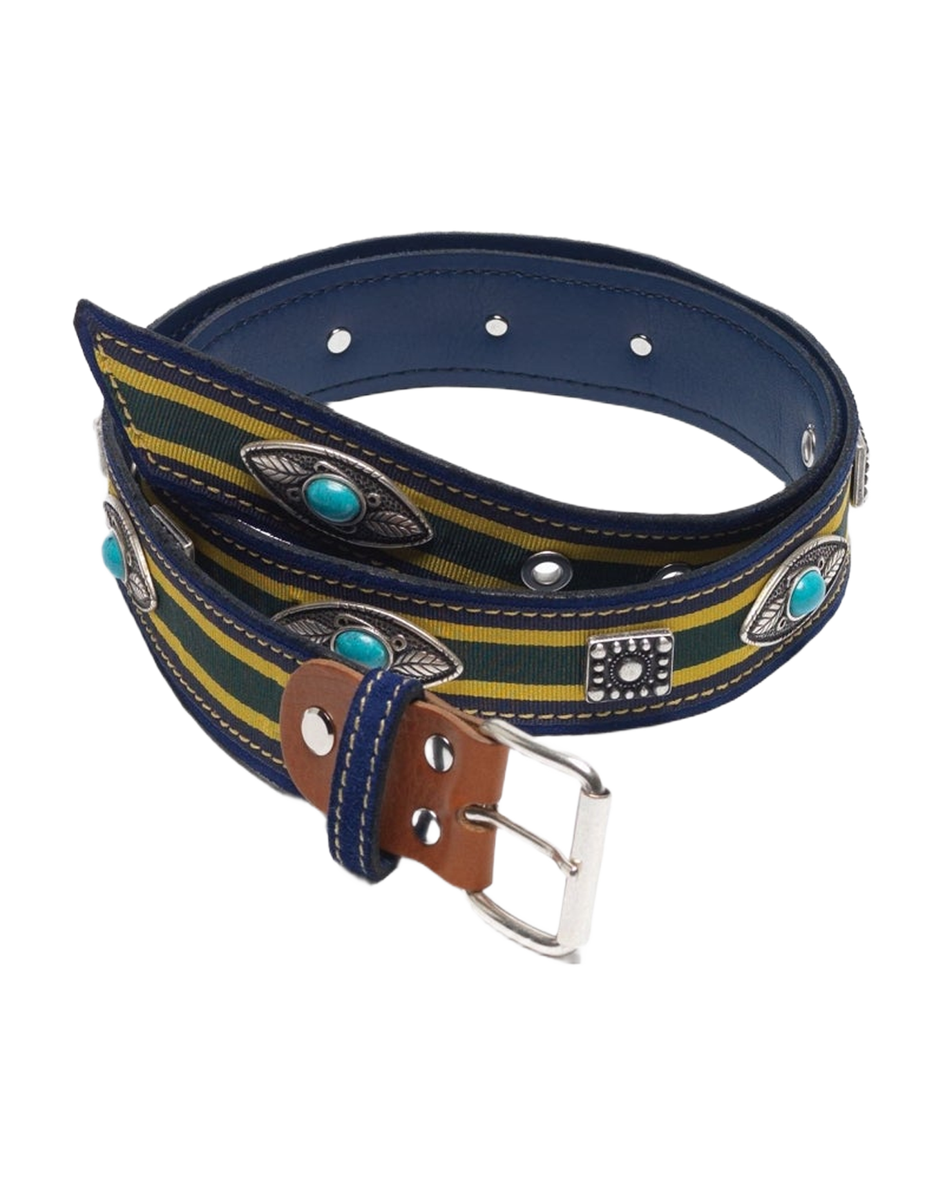 Women | Belt Albuquerque Blue Suede Turquoise Studs