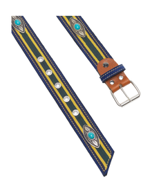 Women | Belt Albuquerque Blue Suede Turquoise Studs