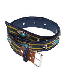 Women | Belt Albuquerque Blue Suede Turquoise Studs