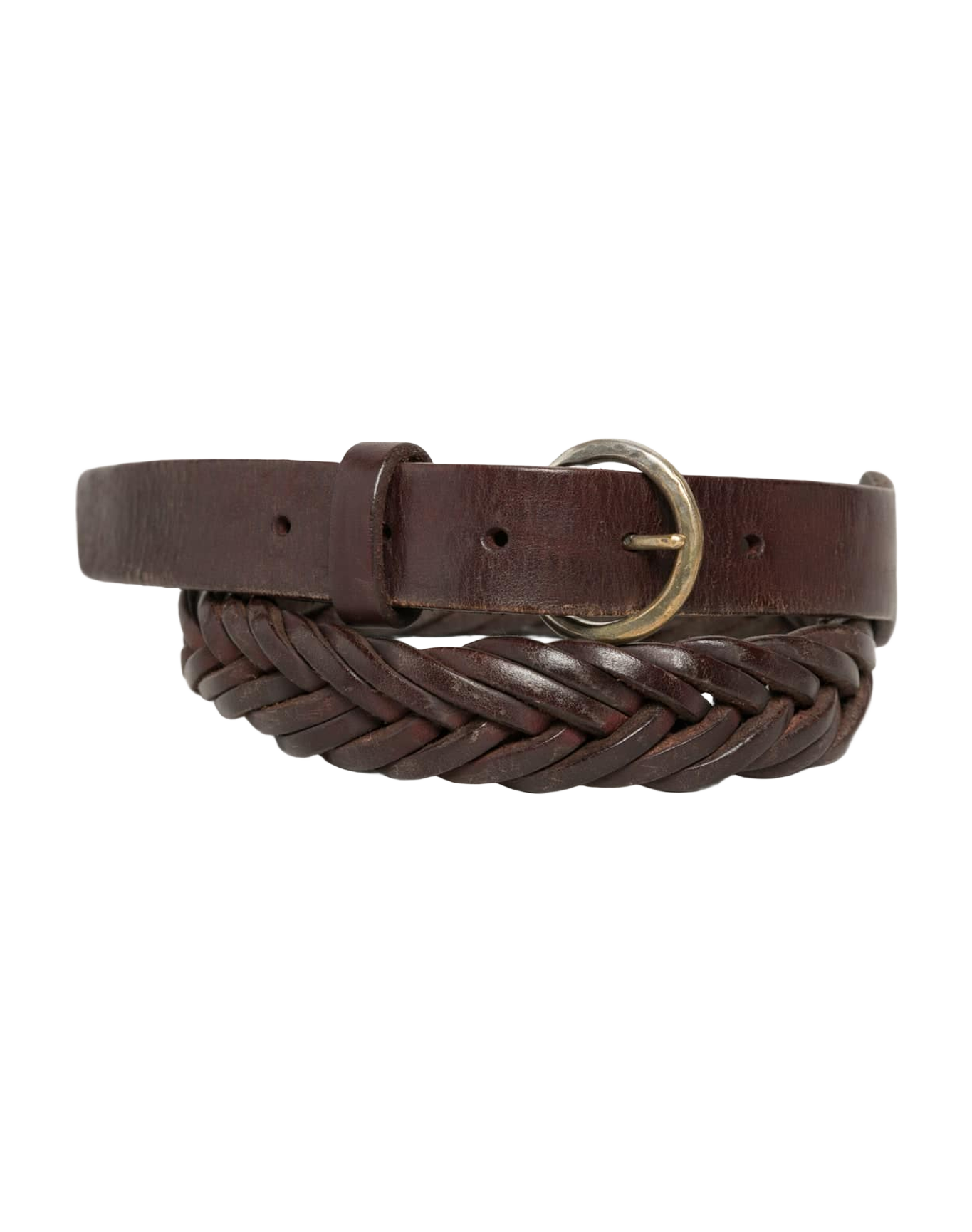 Women | Belt Tube Dark Brown Washed Leather