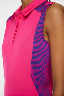 Women | Betsy Sleeveless Polo | Pink Peacock