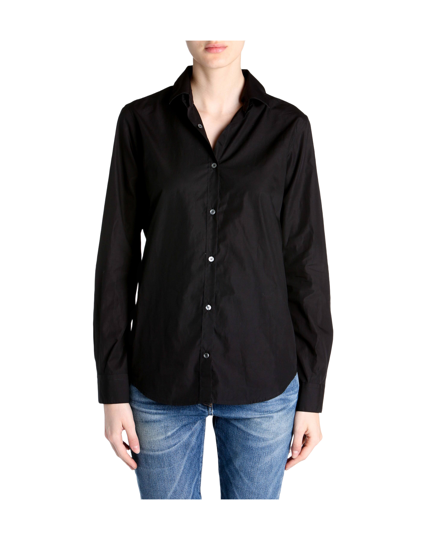 Women | Black Blouse with Gold Details