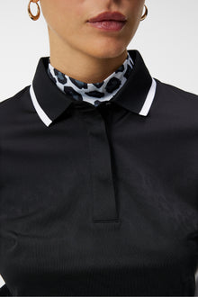 Women | Cecile Jacquard Polo | Black