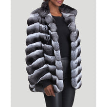 Women | Chevron Chinchilla Jacket | Gray