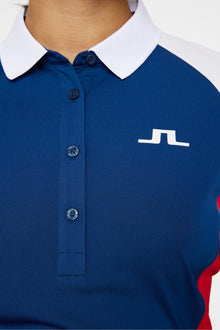 Women | Coralie Colorblock Polo | Estate Blue