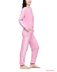 Women | Cozychic Ultra Lite Checkered Barbie Pullover | Barbie Pink