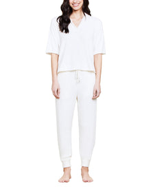 Women | Cozychic Ultra Lite Collared Short Sleeve | Pearl