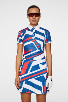 Women | Felicite Print Polo | Us Golf Red