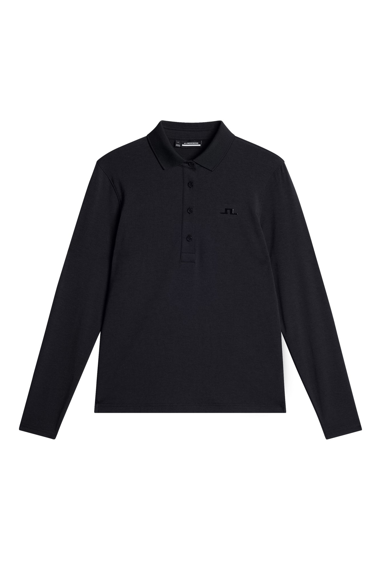 Women | Flor Long Sleeve Polo | Black