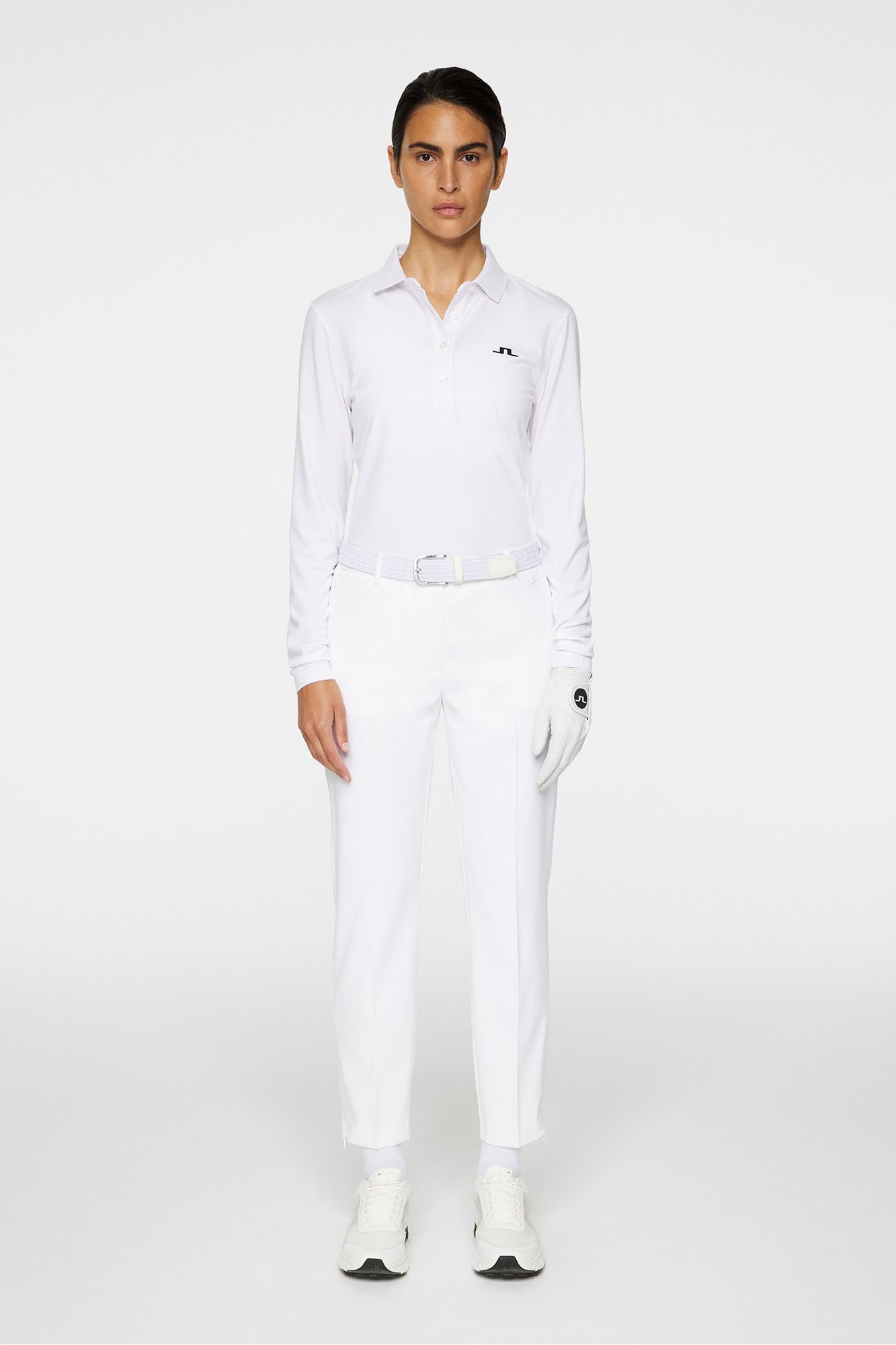 Women | Flor Long Sleeve Polo | White