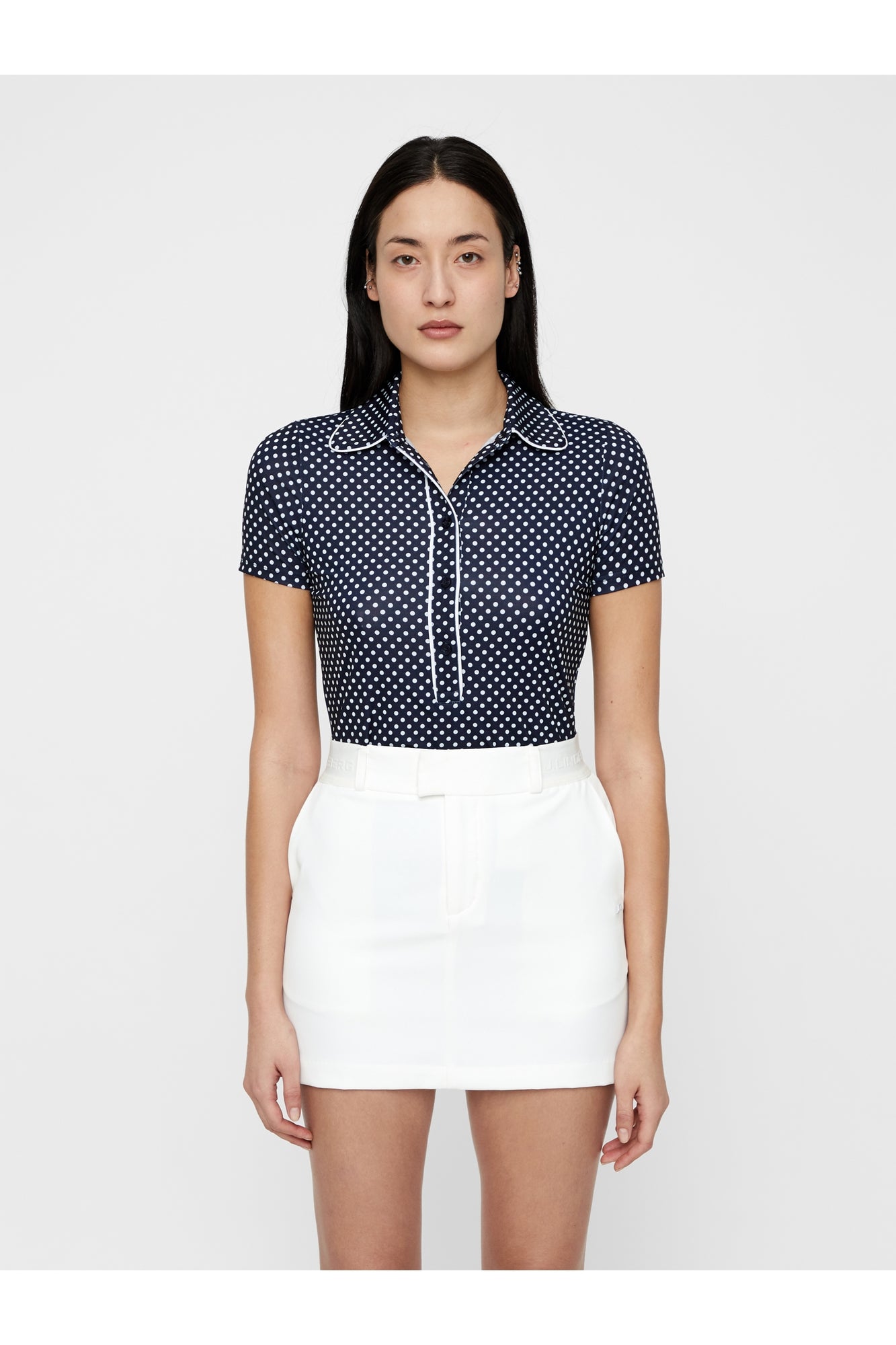 Women | Flor Soft Compression | Navy Polka Dot