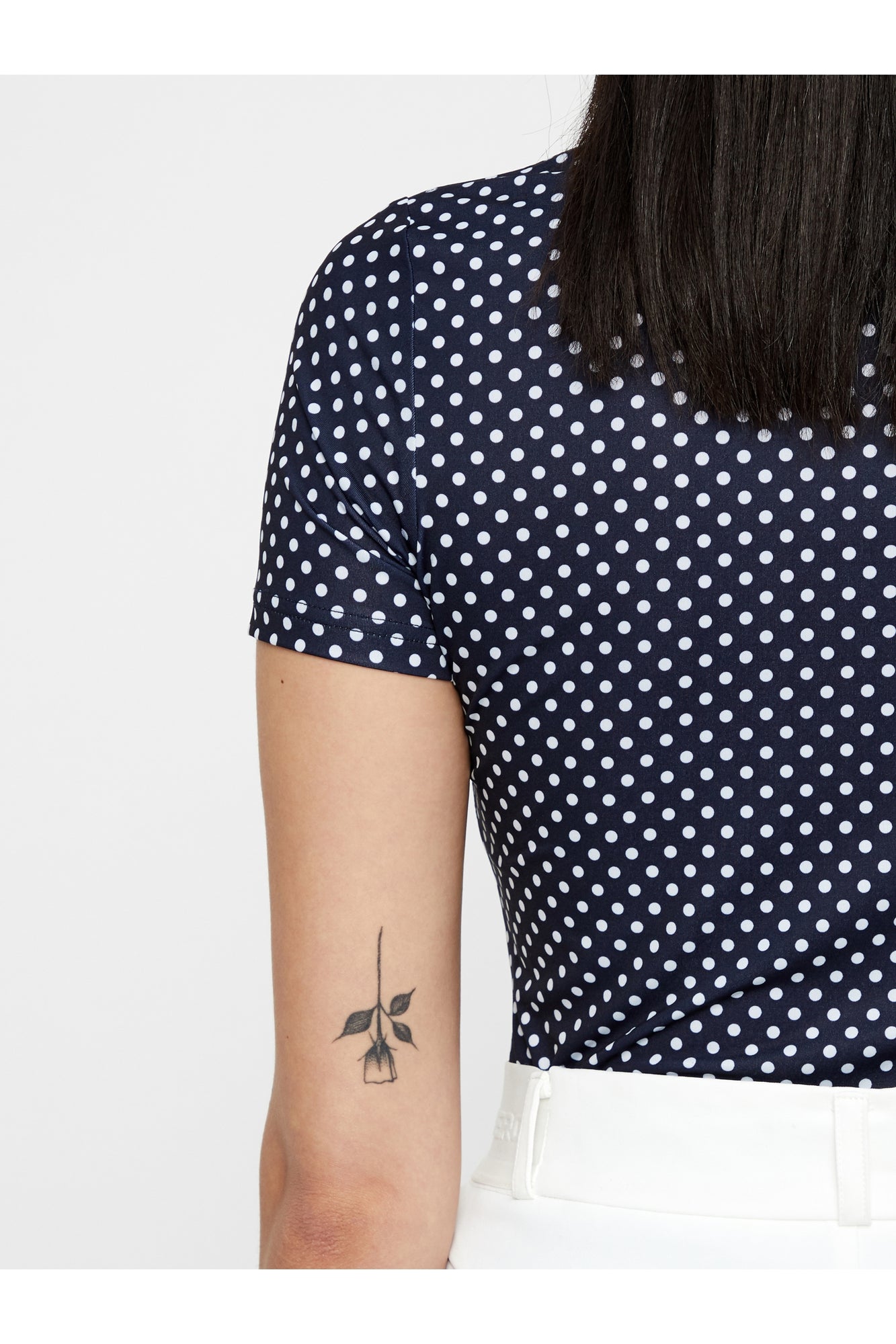 Women | Flor Soft Compression | Navy Polka Dot