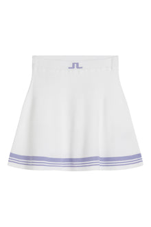 Women | Frida Stripe Knitted Skirt | White