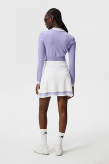 Women | Frida Stripe Knitted Skirt | White