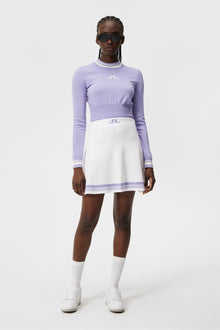 Women | Frida Stripe Knitted Skirt | White