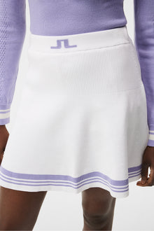 Women | Frida Stripe Knitted Skirt | White