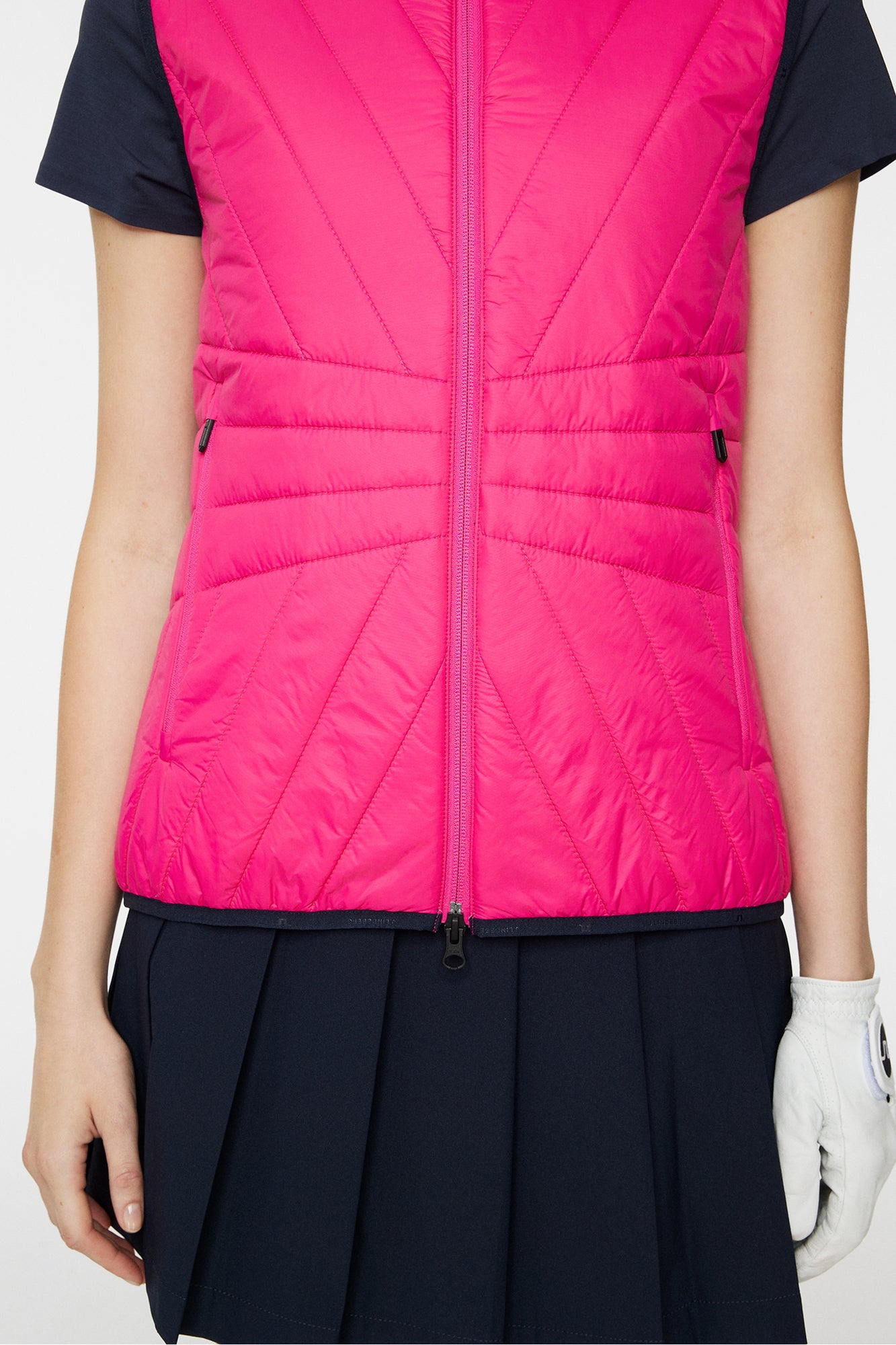 Women | Holma Quilt Hybrid Vest | Pink Peacock