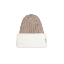 Women | Knit Hat | White/Taupe