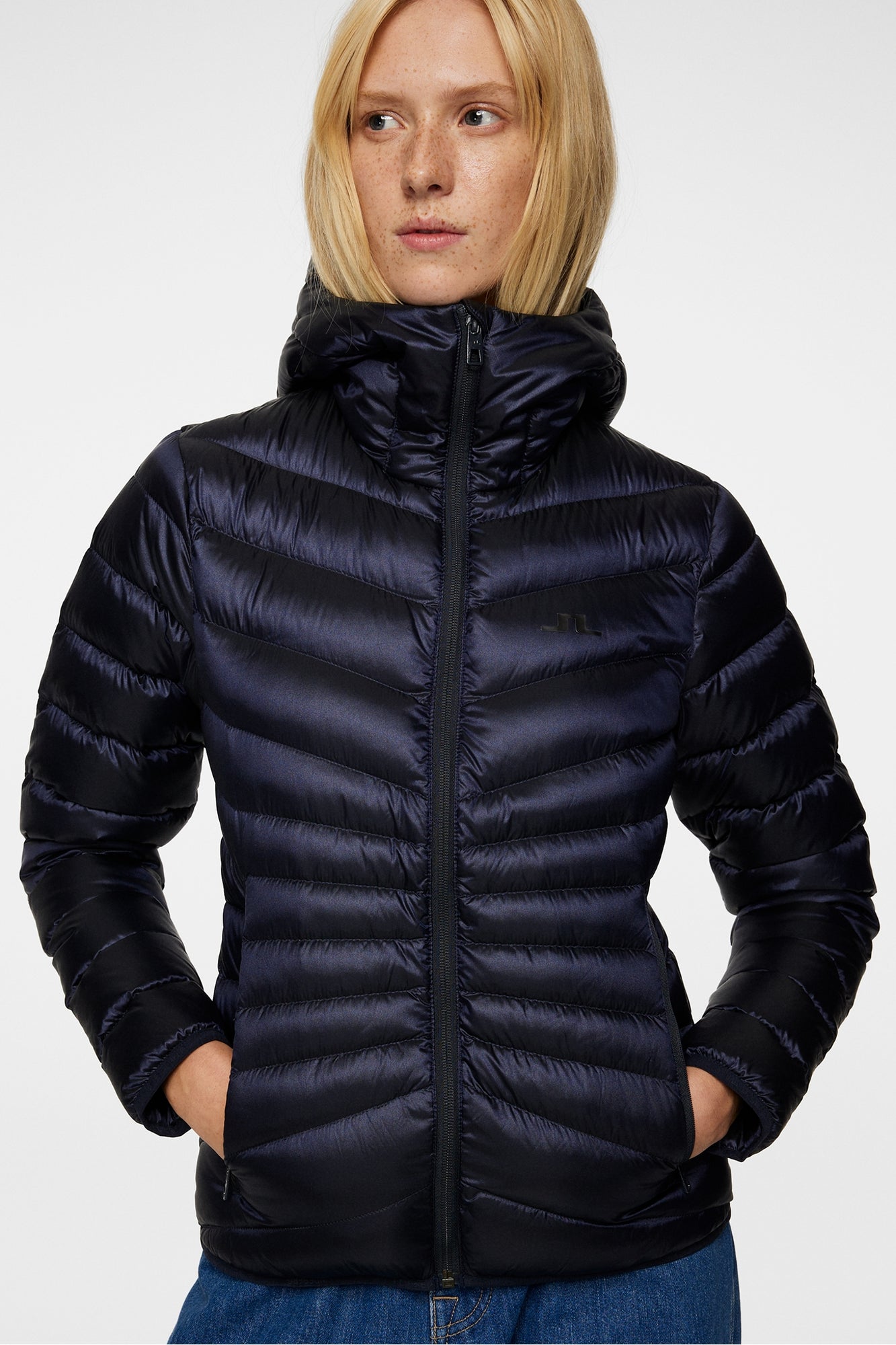 Women | Lara Light Down Hood | JL Navy