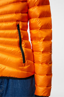 Women | Lara Light Down Hood | Persimmon Orange