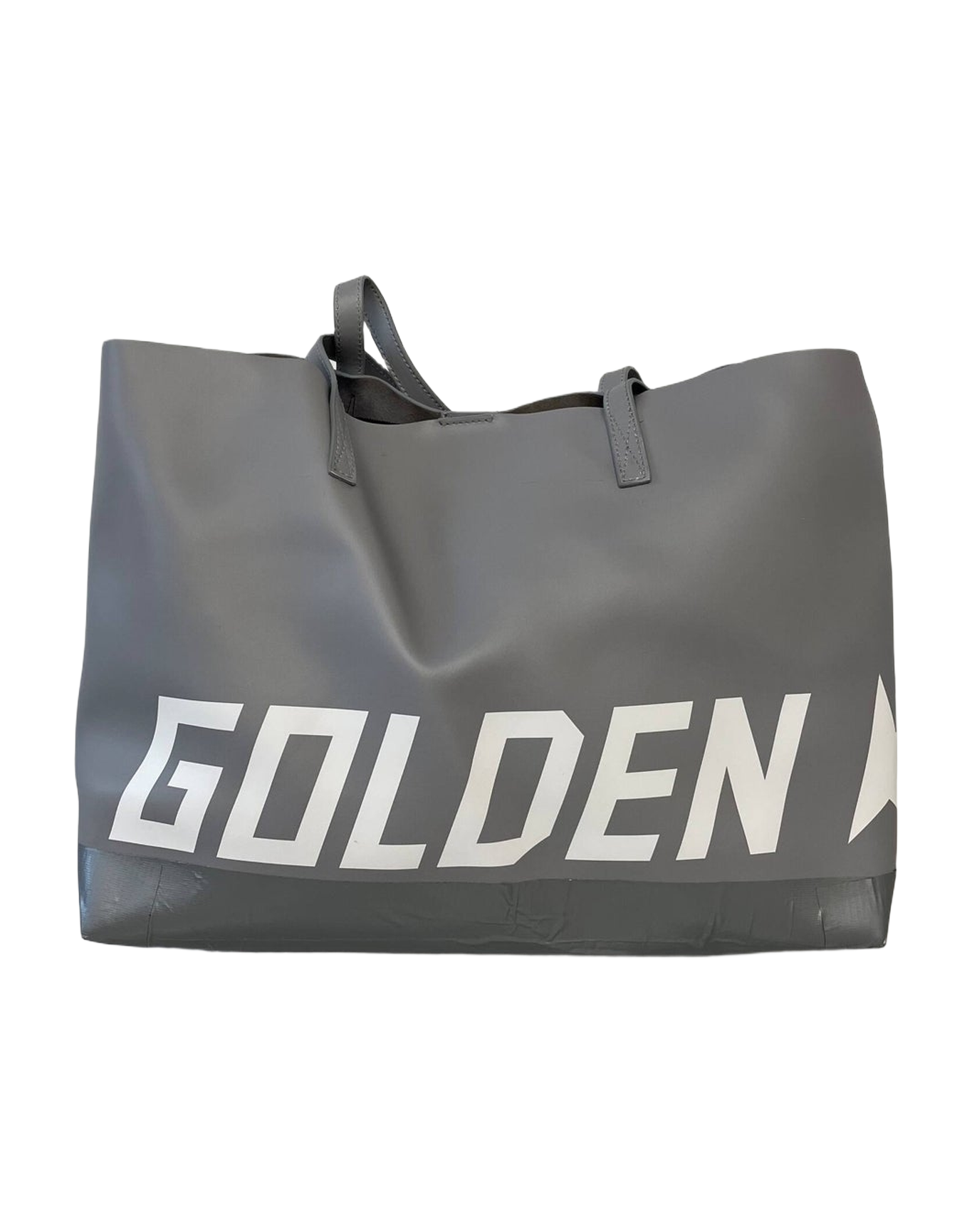 Women | Logo Leather Tote Flg-Light Grey