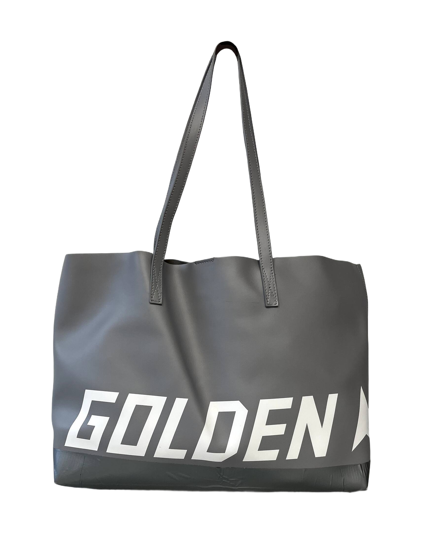 Women | Logo Leather Tote Flg-Light Grey