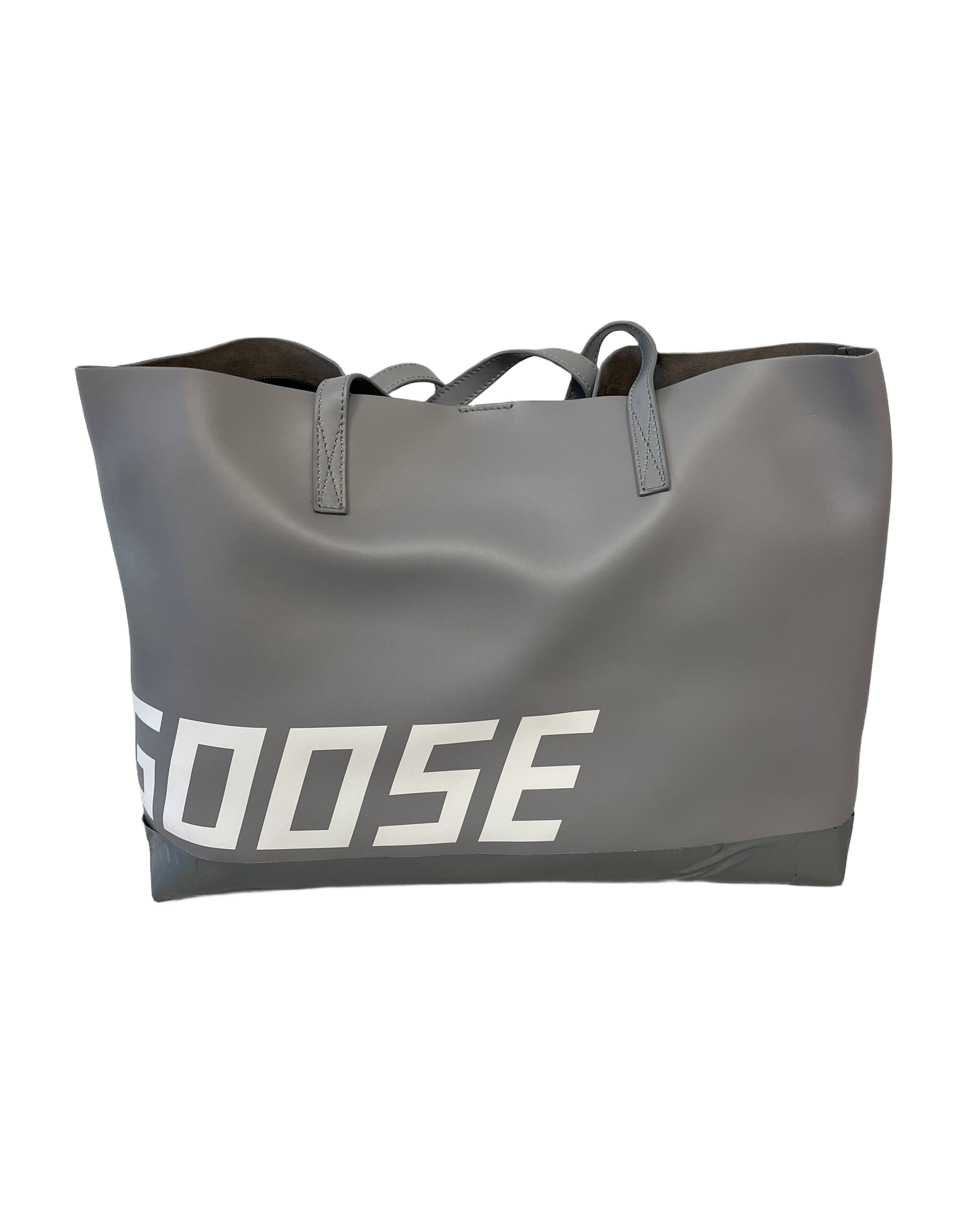 Women | Logo Leather Tote Flg-Light Grey