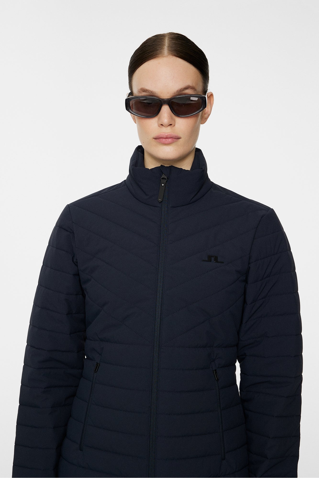 Women | Marble Quilted Jacket | JL Navy (V1)