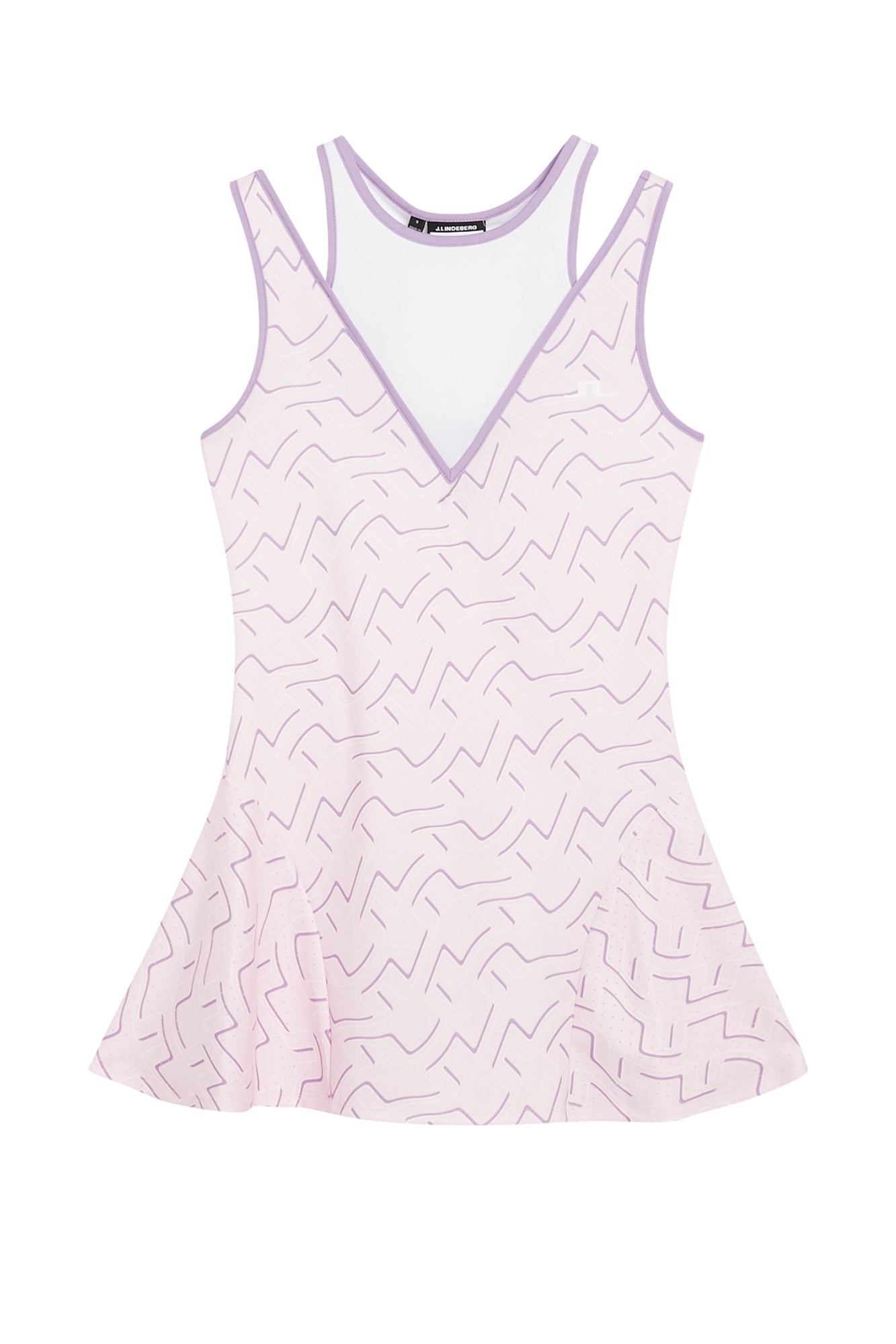 Women | Matilda Print Dress | Outline Bridge Wave Pink