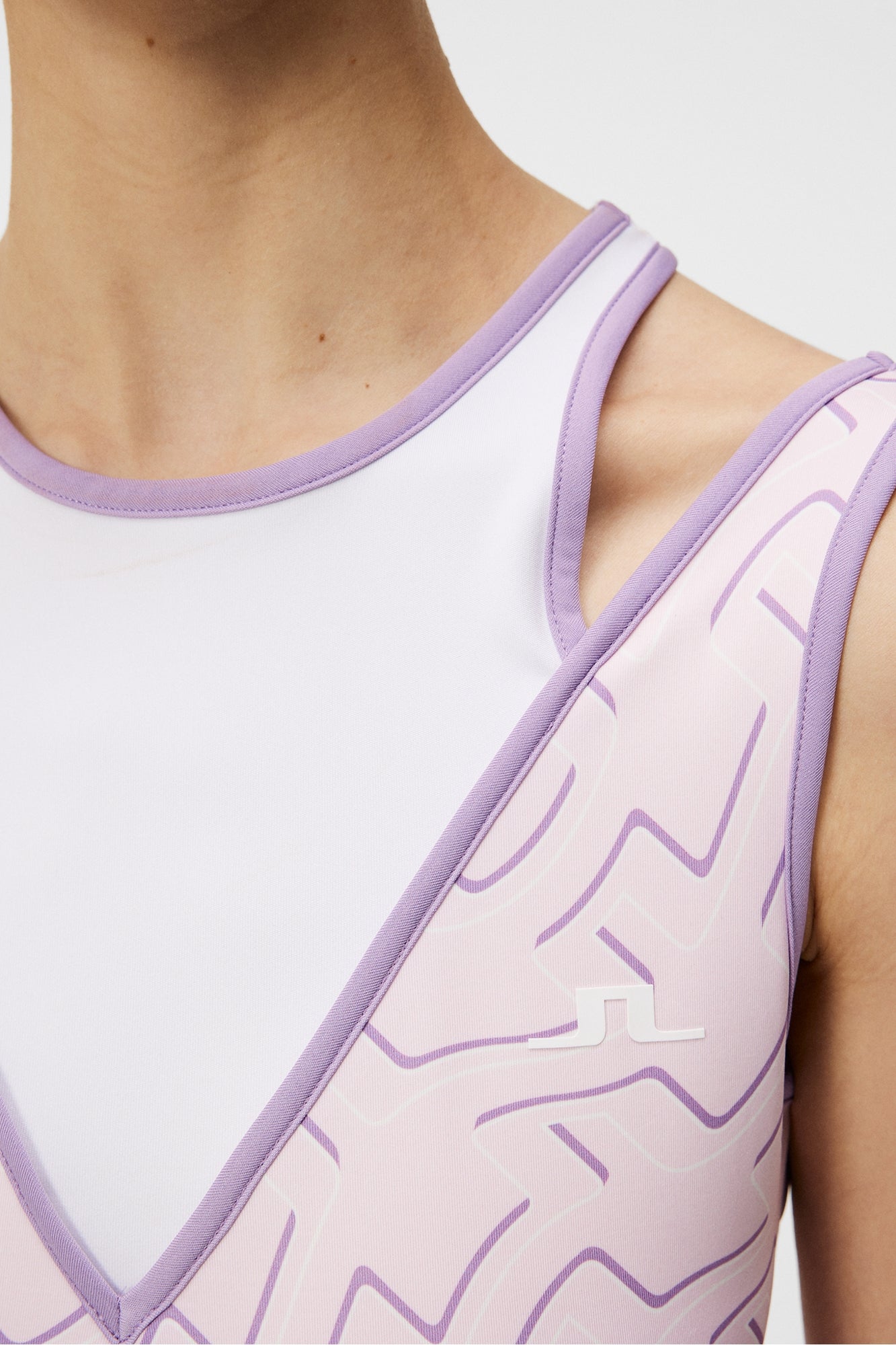 Women | Matilda Print Dress | Outline Bridge Wave Pink