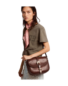 Women | Medium Rodeo Bag Dark Tan Leather | Testa Di Moro