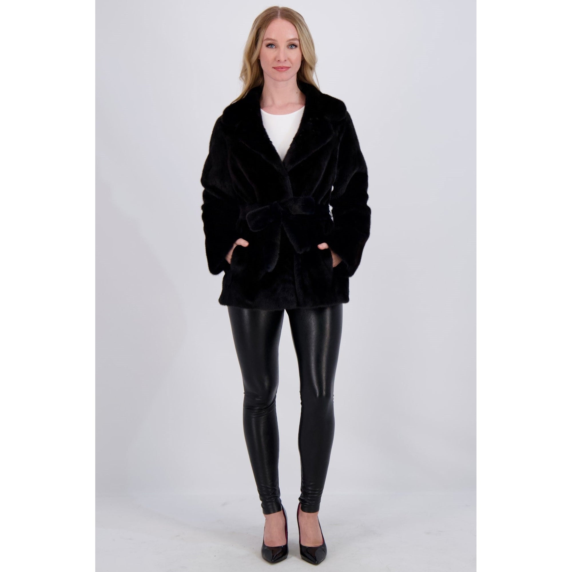 Women | Mink Jacket | Deep Blue