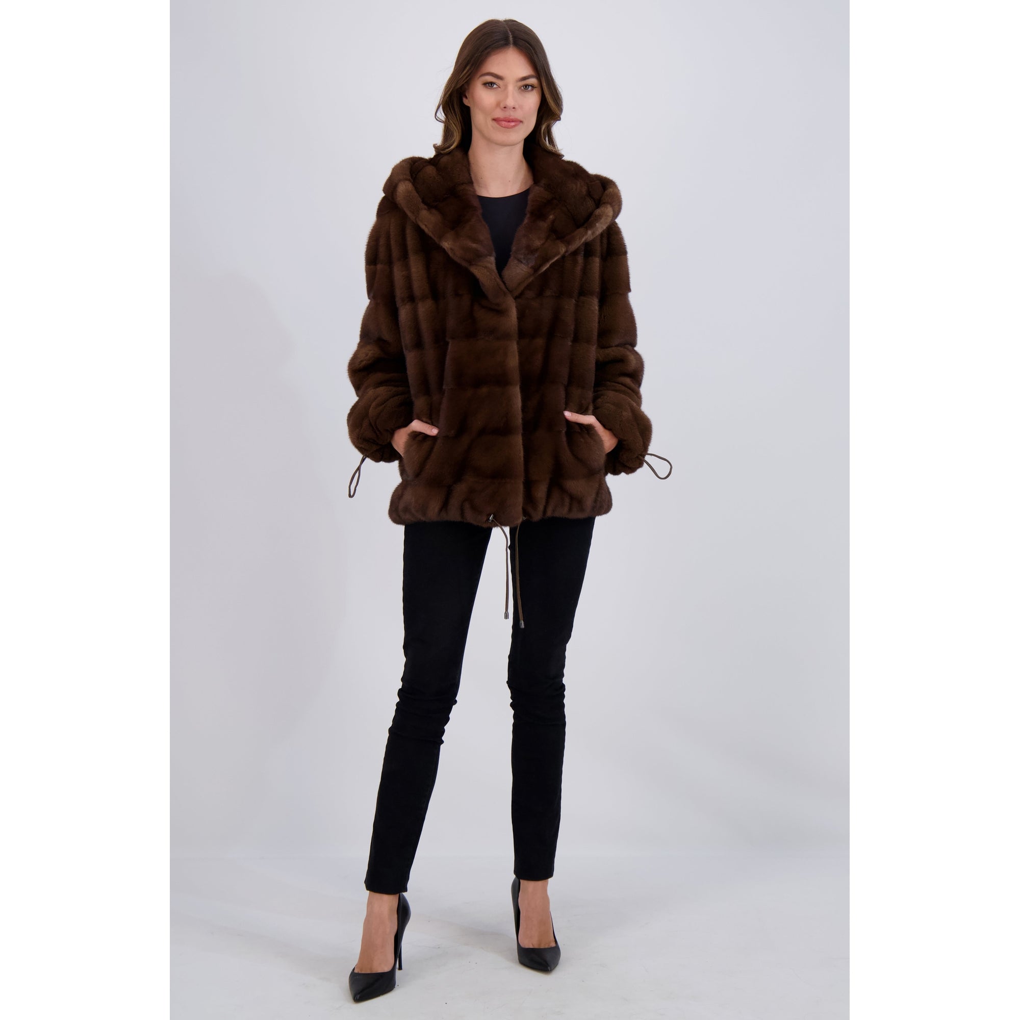 Women | Mink Parka | Kastanie