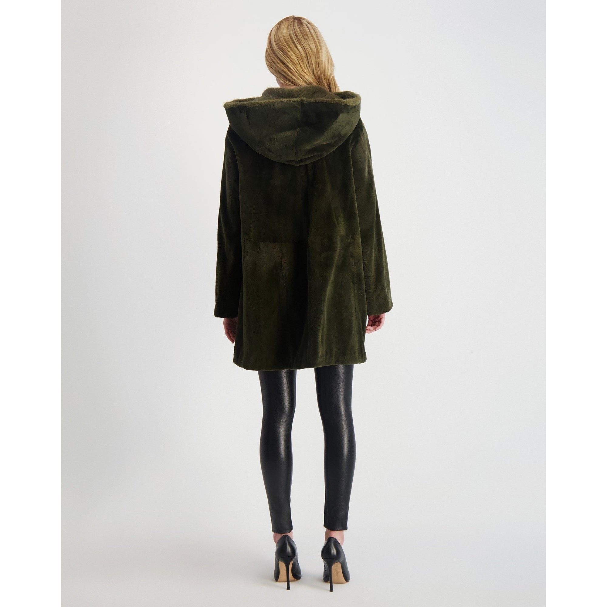 Women | Mink Parka | Olive Green