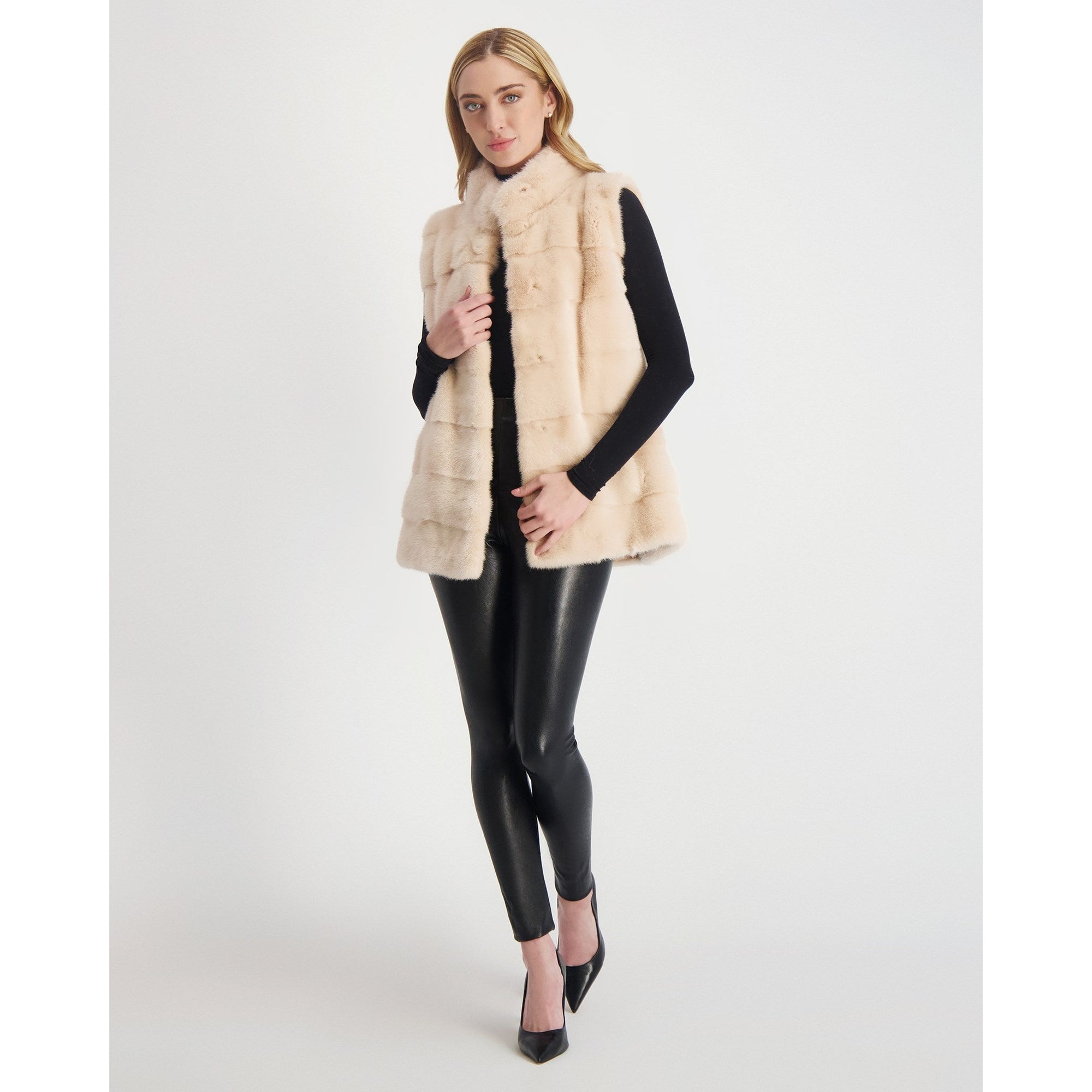 Women | Mink Vest | Flamingo