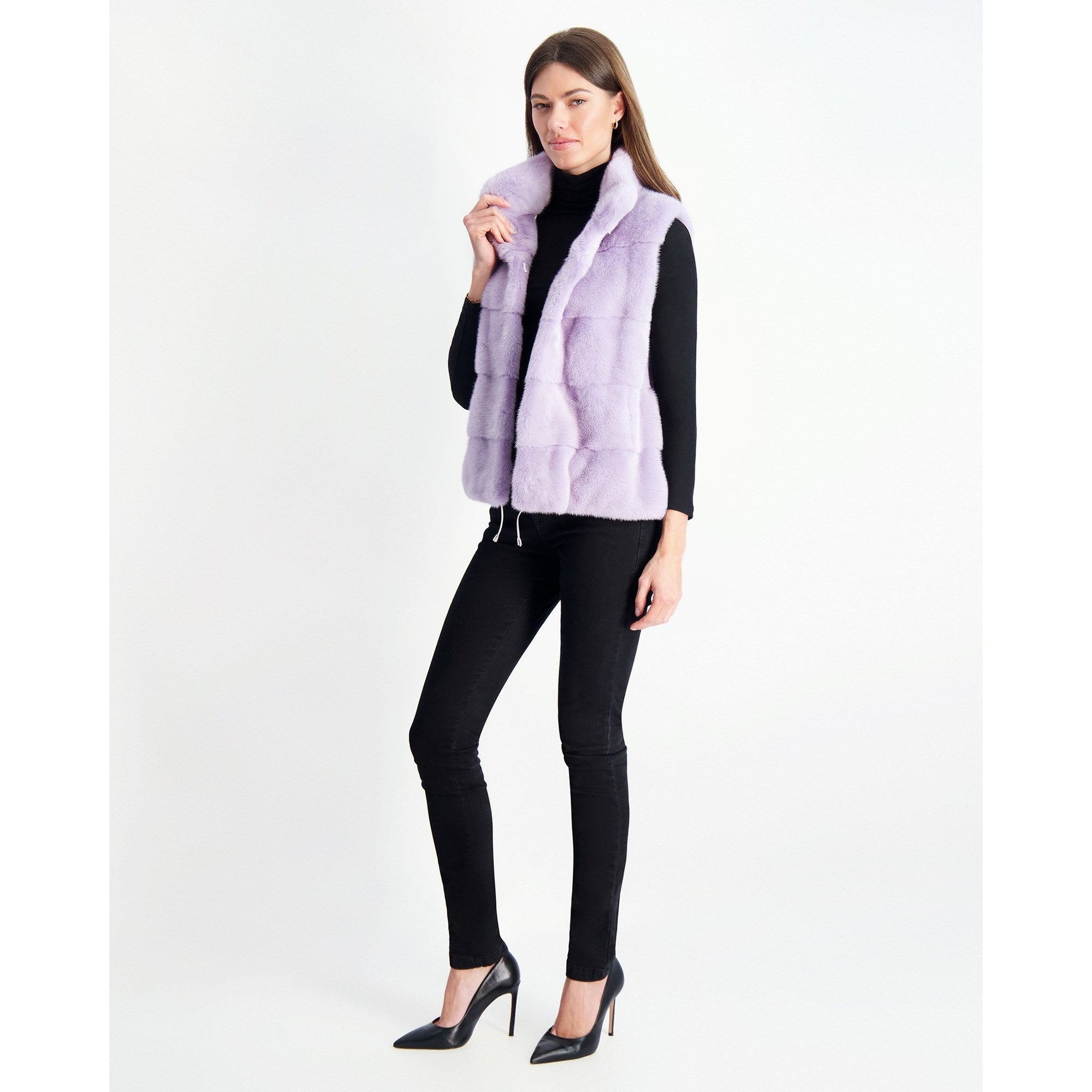 Women | Mink Vest | Violet