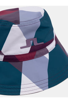 Women | Rosa Golf Bucket Hat | White Argyle