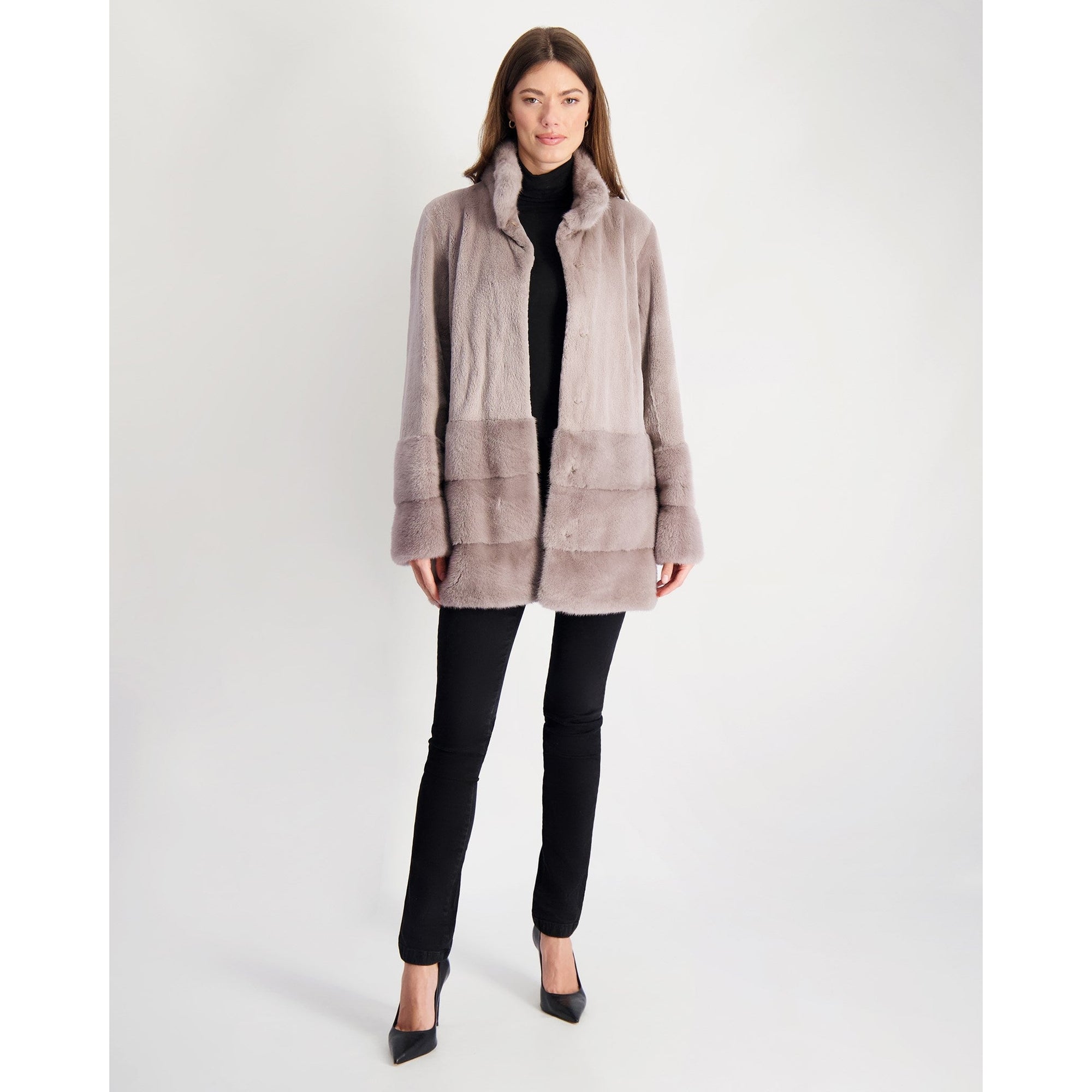 Women | Sheared Mink Jacket | Stucco