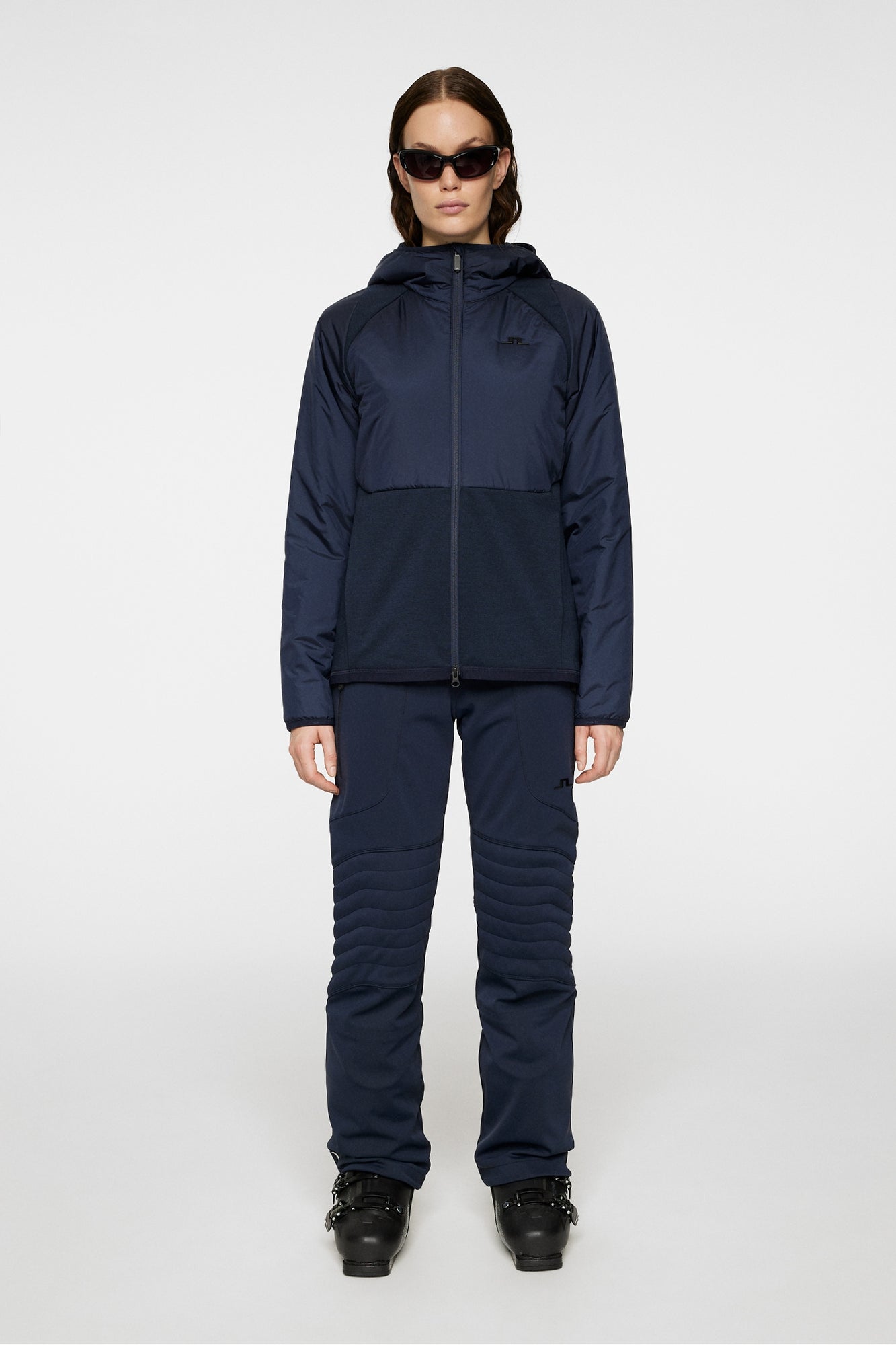 Women | Shona Hybrid Hood Jacket | JL Navy