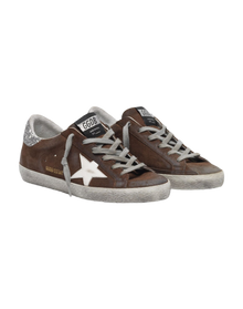 Women | Sneakers Super-Star Brown Suede-Silver Glitter