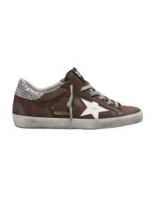 Women | Sneakers Super-Star Brown Suede-Silver Glitter